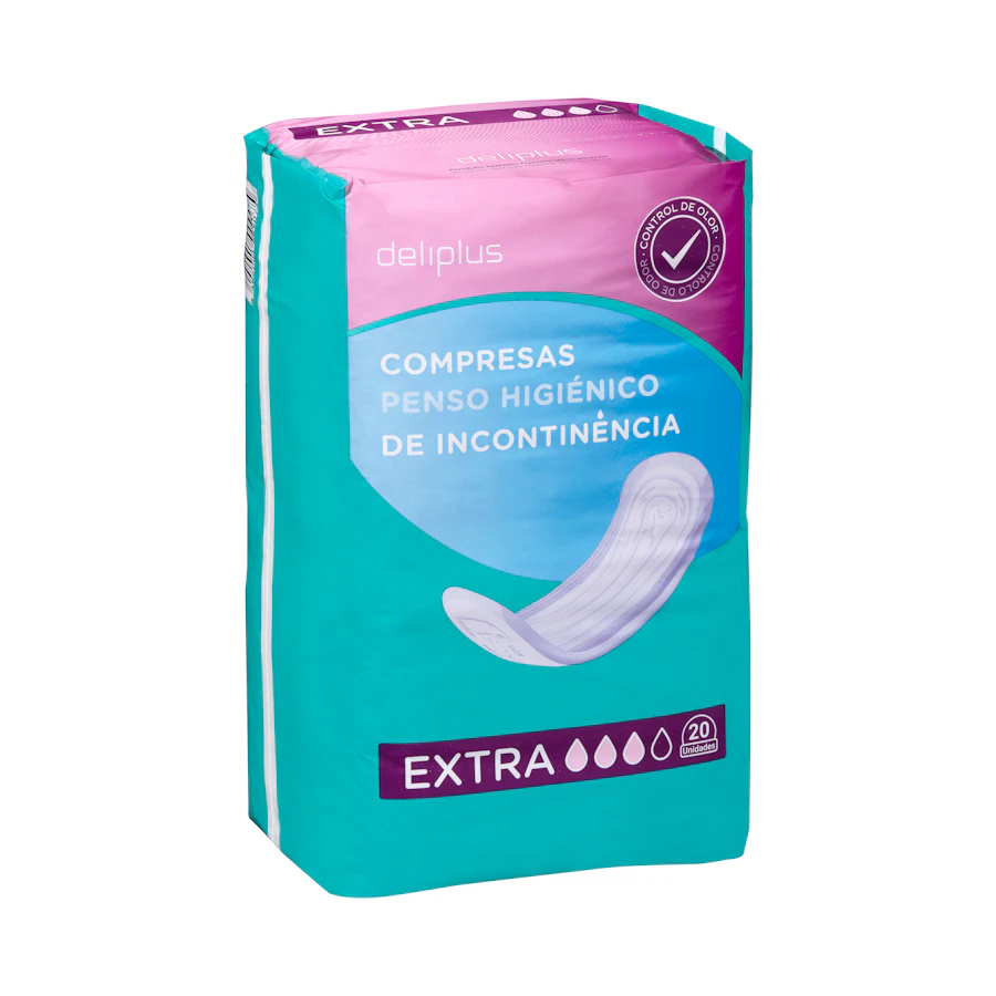 Compresa de incontinencia extra Deliplus sin alas – Mercadona – صورة المنتج