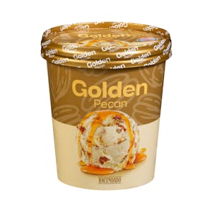 Helado Golden Pecan Hacendado de vainilla