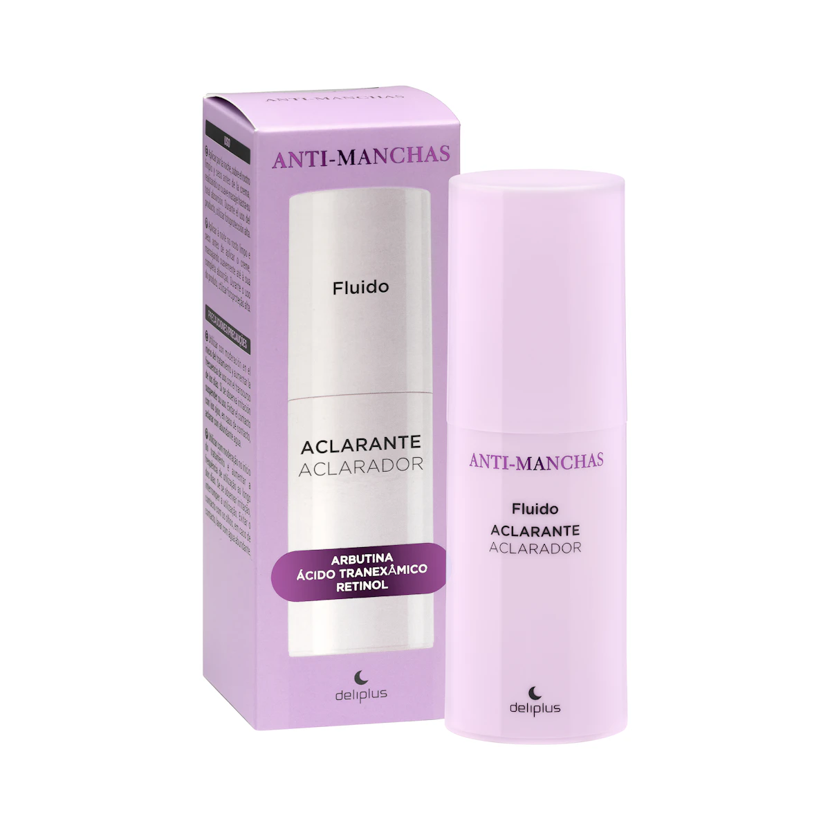 Crema facial fluida noche Deliplus aclarante anti-manchas – Mercadona – صورة إعلانية للمنتج