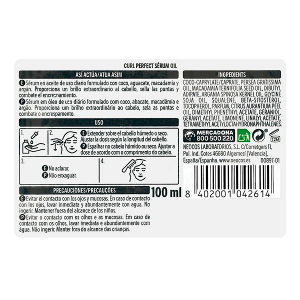 Etiqueta / ingredientes