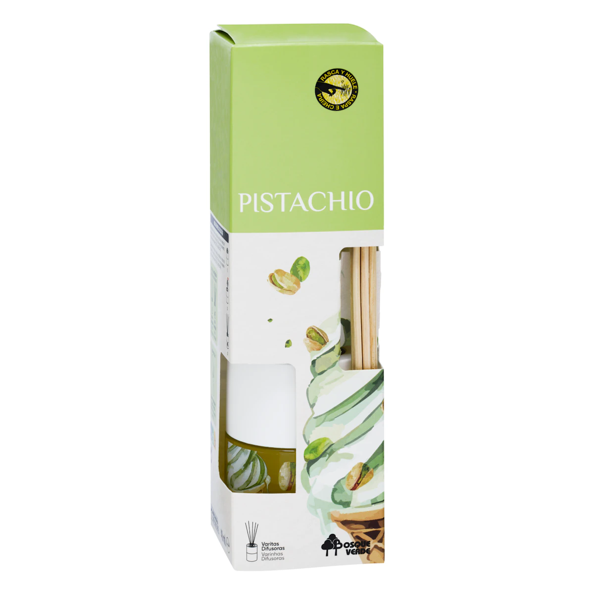 Ambientador varitas Pistacho Bosque Verde – Mercadona – صورة إعلانية للمنتج