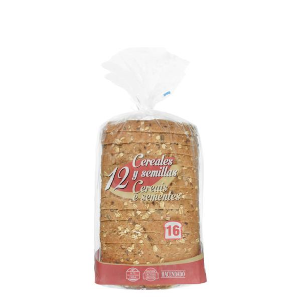 Pan de molde 12 cereales y semillas Hacendado