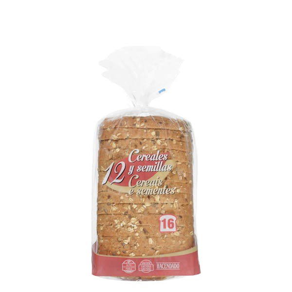 Imagen de Pan de molde 12 cereales y semillas Hacendado