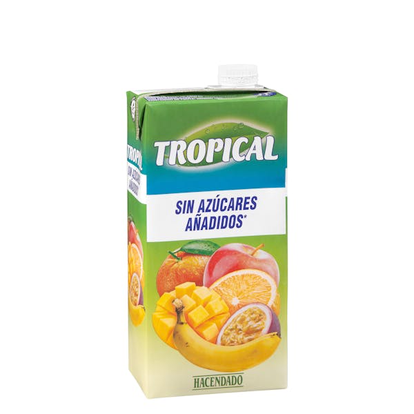 Bebida tropical Hacendado sin azúcares añadidos