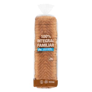 Pan de molde 100% integral familiar Hacendado