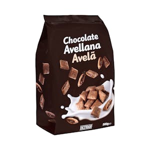 Cereales rellenos de chocolate y avellana Hacendado