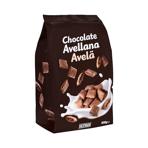 Imagen de Cereales rellenos de chocolate y avellana Hacendado