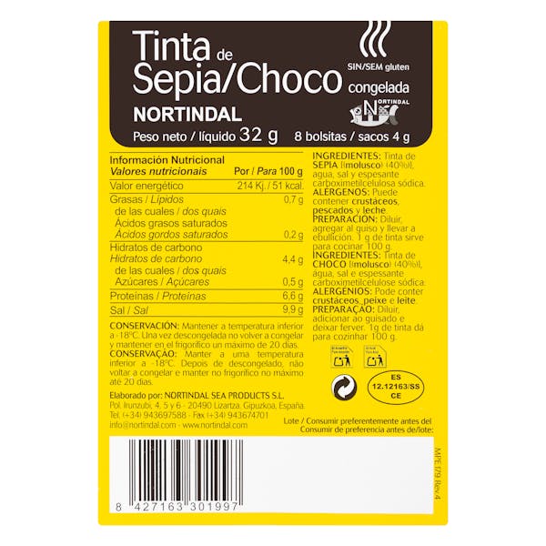Tinta de sepia Nortindal congelada