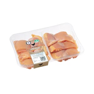 Imagen de Contramuslos deshuesados y sin piel de pollo certificado alimentado con un 50% de maíz