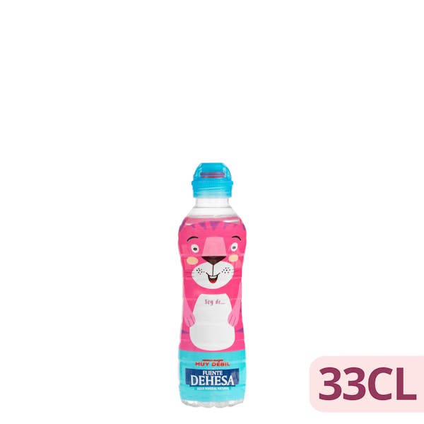 Agua mineral pequeña Fuente Dehesa tapón infantil