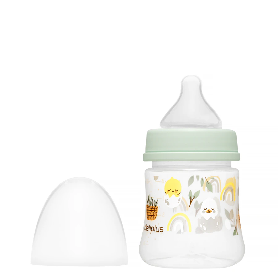 Biberón 150 ml tetina silicona flujo lento Deliplus +0 meses – Mercadona – صورة المنتج
