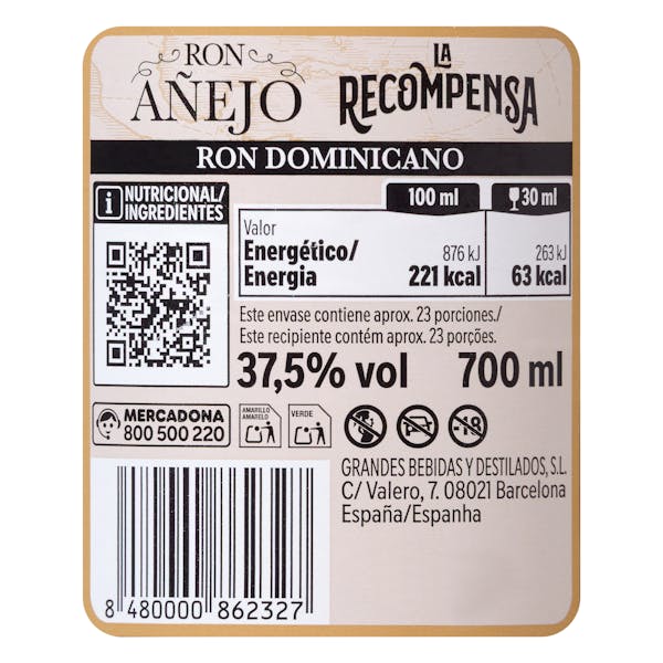Ron añejo La Recompensa