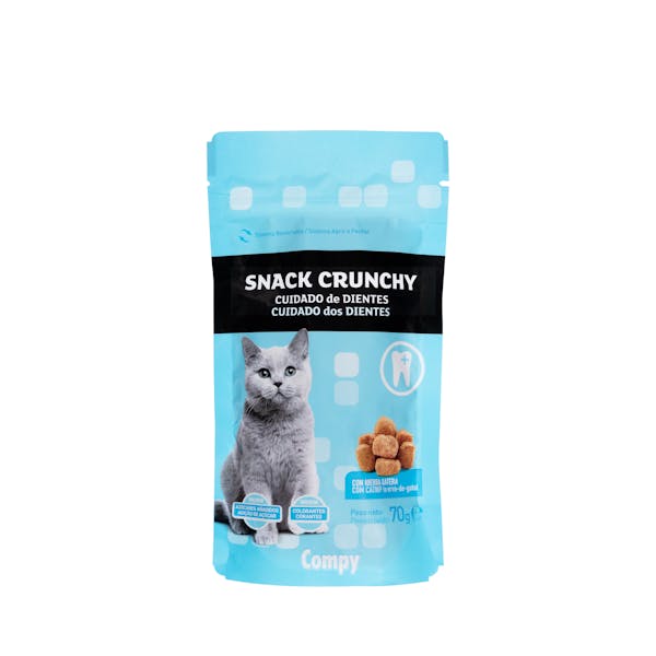 Snack gato crunchy con hierba gatera Compy cuidado de dientes