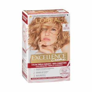 Coloración permanente 8 rubio claro Excellence Creme