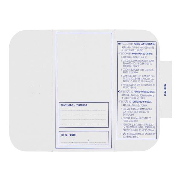 Molde de aluminio rectangular 0,5L Alibérico