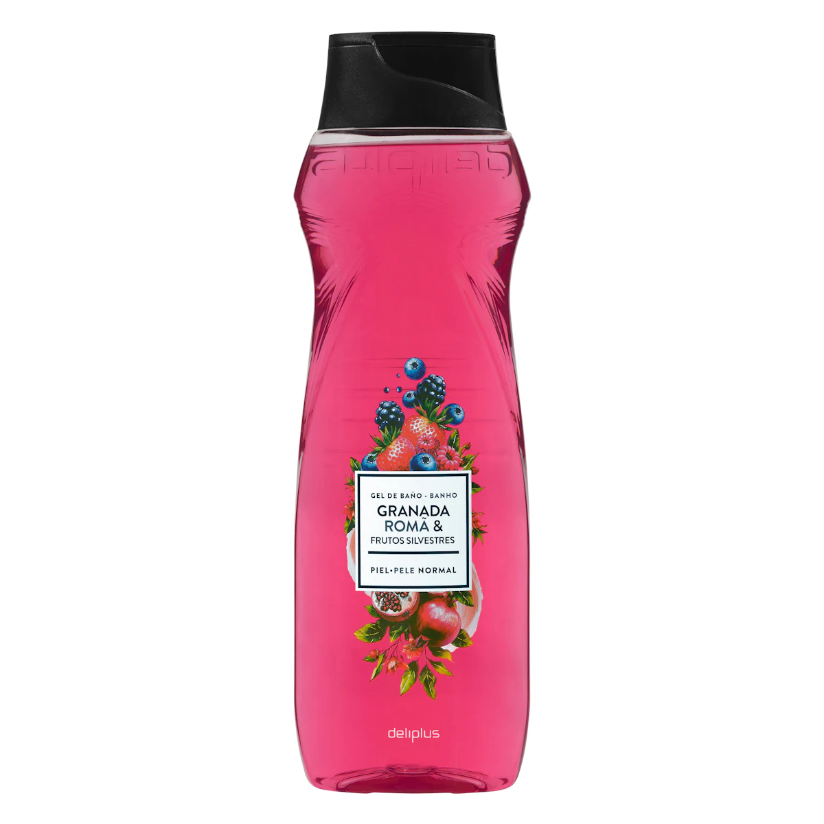 Gel de baño granada y frutos silvestres Deliplus piel normal – Mercadona – صورة إعلانية للمنتج