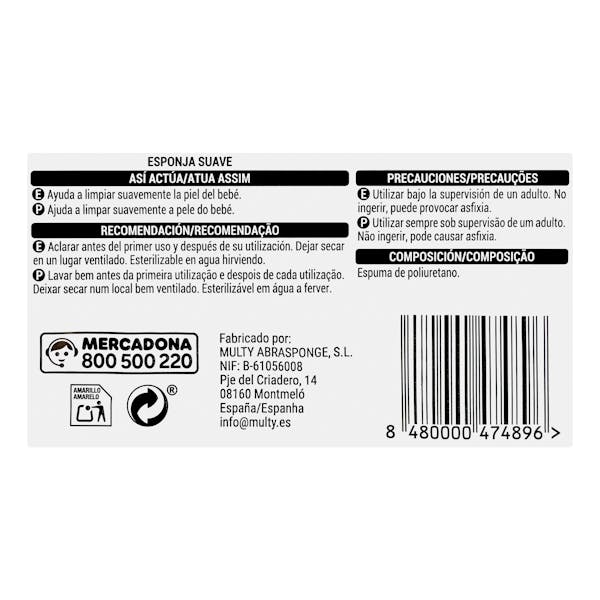 Esponja anatómica para bebés Deliplus