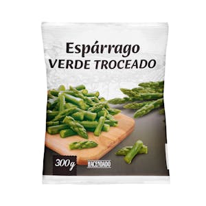 Espárrago verde troceado Hacendado ultracongelado