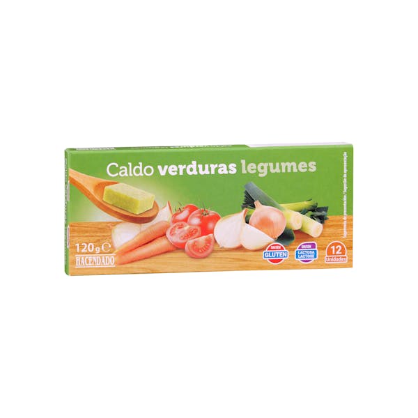 Caldo de verduras Hacendado en pastillas