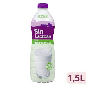 Leche semidesnatada sin lactosa Hacendado