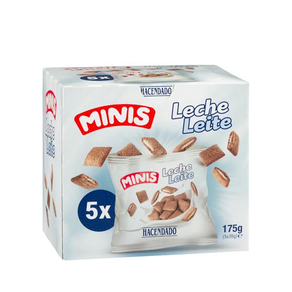 Mini cereales rellenos de leche Hacendado