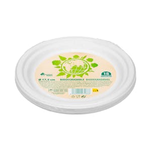 Plato postre biodegradable Bosque Verde