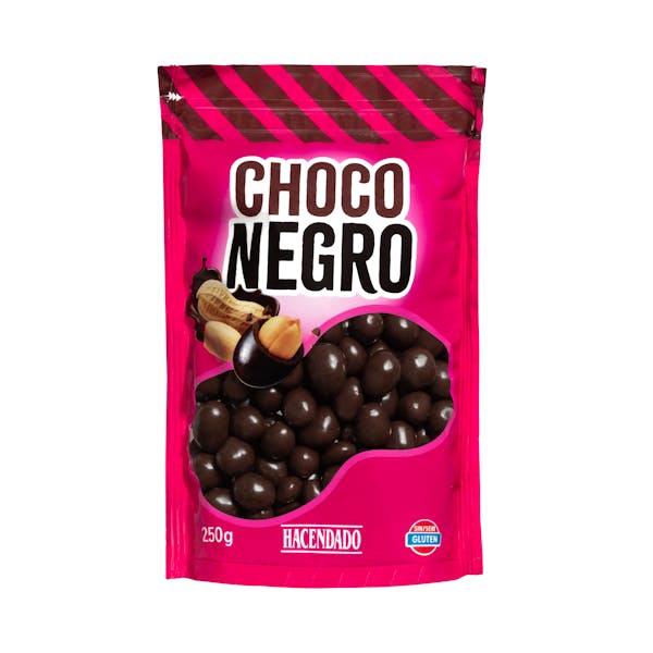 Imagen de Cacahuetes Hacendado chocolate negro