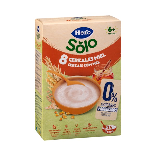 Papilla 8 cereales con miel Hero +6 meses