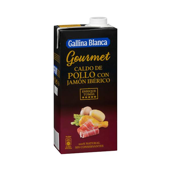Imagen de Caldo de pollo con jamón ibérico Gourmet Gallina blanca