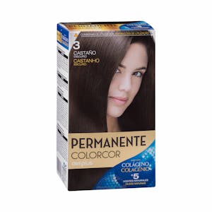 Coloración permanente 3 castaño oscuro Colorcor