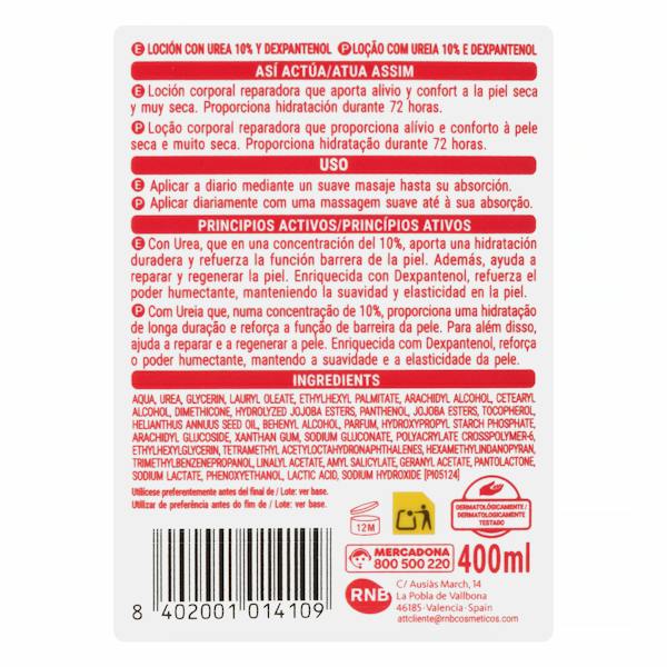 Etiqueta / ingredientes