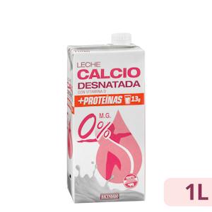 Leche desnatada calcio Hacendado 1 l