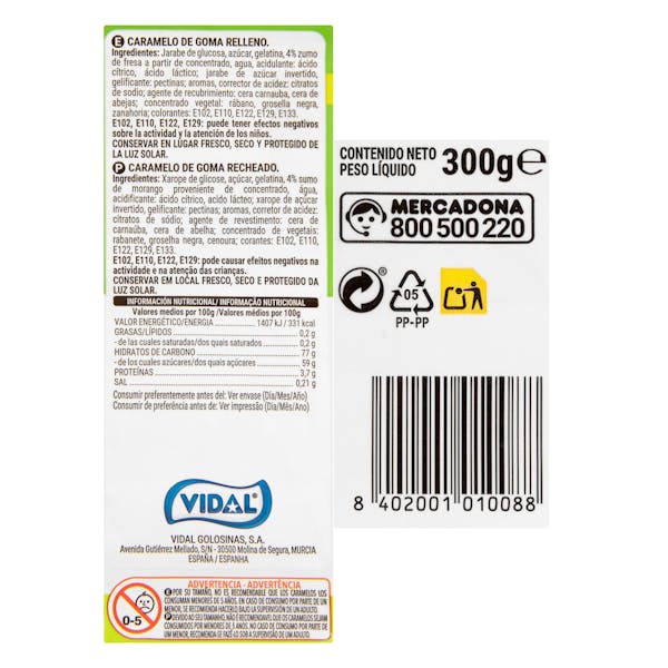 Golosinas Fresi Pink Mix Hacendado