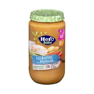 Papilla verduritas con merluza Hero Solo +6 meses