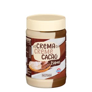 Crema al cacao con avellanas Hacendado de 2 sabores