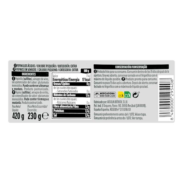 Etiqueta / ingredientes