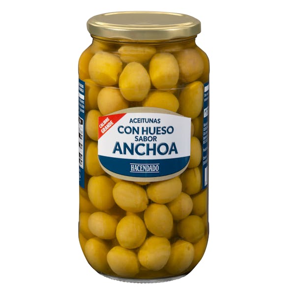Imagen de Aceitunas verdes con hueso Hacendado sabor anchoa