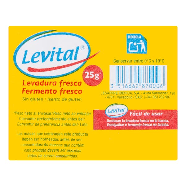 Levadura fresca Levital