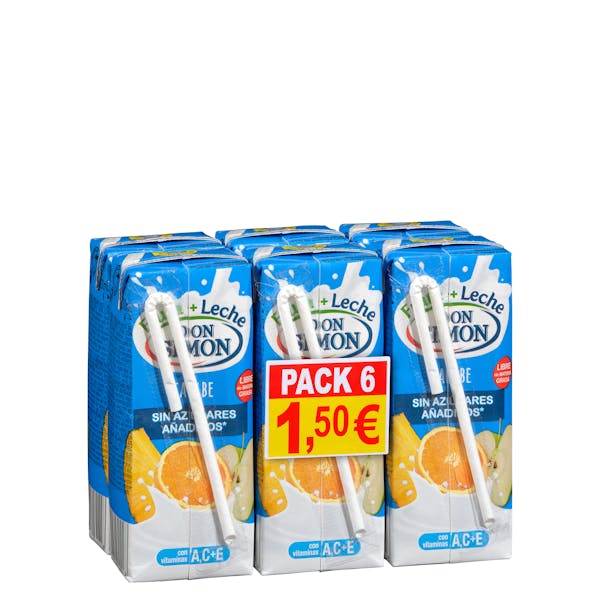 Fruta + leche caribe Don Simón sin azúcares añadidos y zero materia grasa