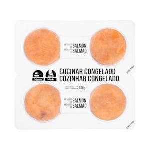 Medallones de salmón Hacendado cocinar congelados