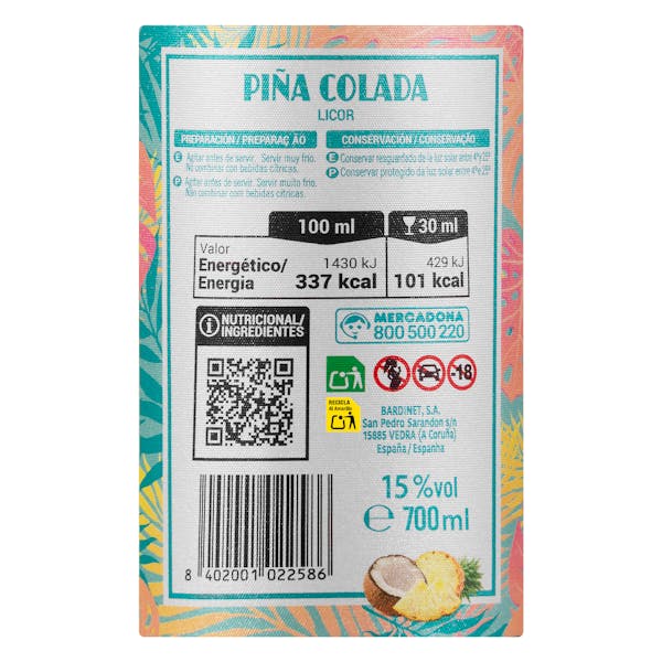Piña colada Pi.omka