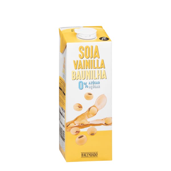 Bebida de soja sabor vainilla Hacendado 0% azúcar