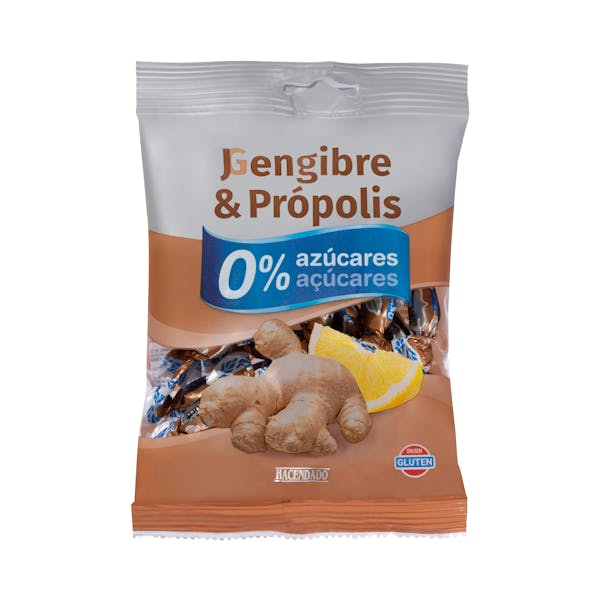 Imagen de Caramelos jengibre y própolis Hacendado 0% azúcares
