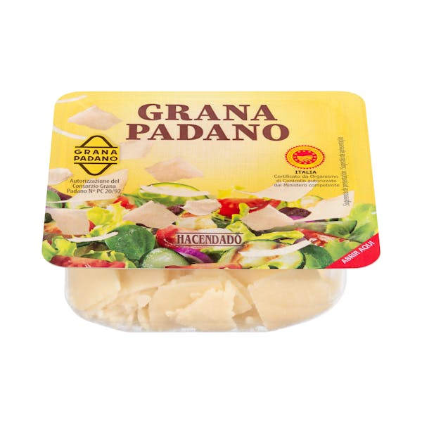 Queso grana padano Hacendado en escamas