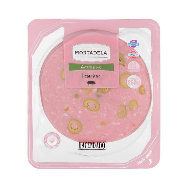 Mortadela con aceitunas Hacendado lonchas Mercadona compra online