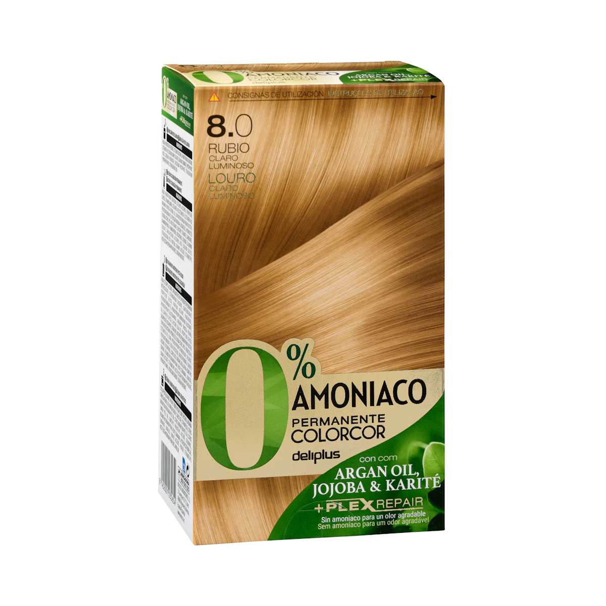 Coloración permanente 0% amoníaco 8.0 rubio claro luminoso Colorcor – Mercadona – صورة إعلانية للمنتج