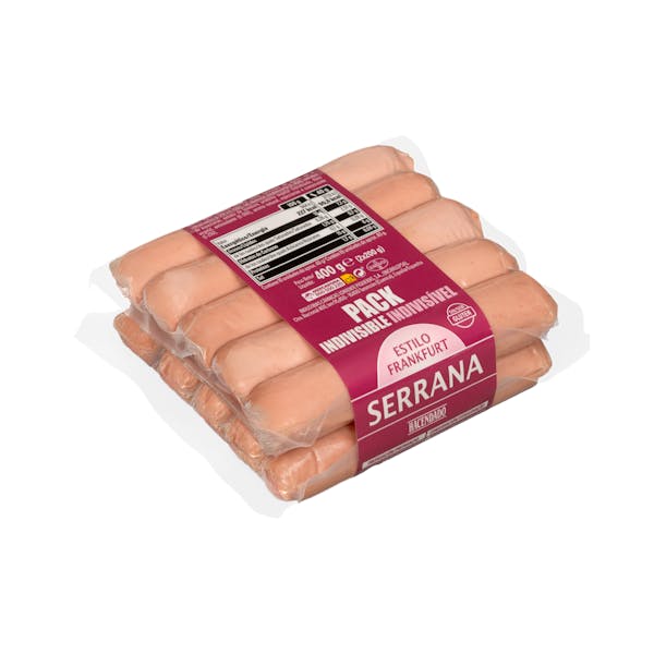 Imagen de Salchichas estilo Frankfurt Serrana Hacendado de cerdo y pollo