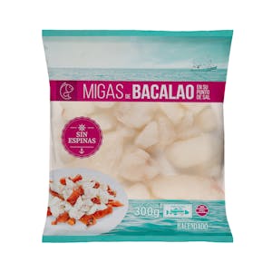 Migas de bacalao sin espinas y sin piel Hacendado congeladas