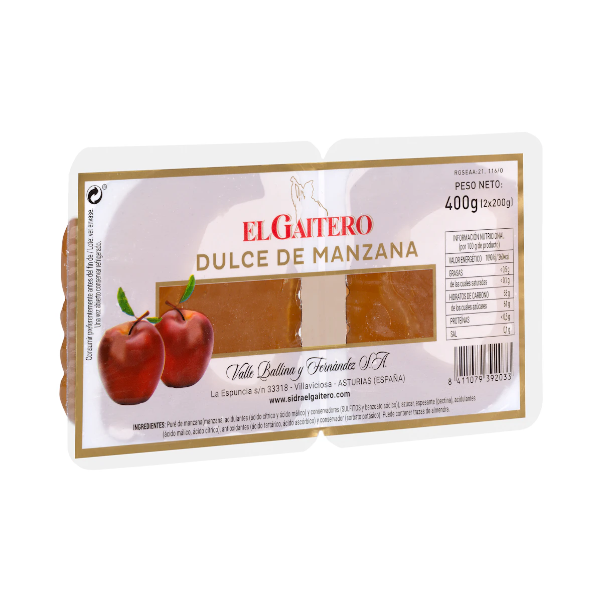 Dulce de manzana El Gaitero – Mercadona – صورة إعلانية للمنتج
