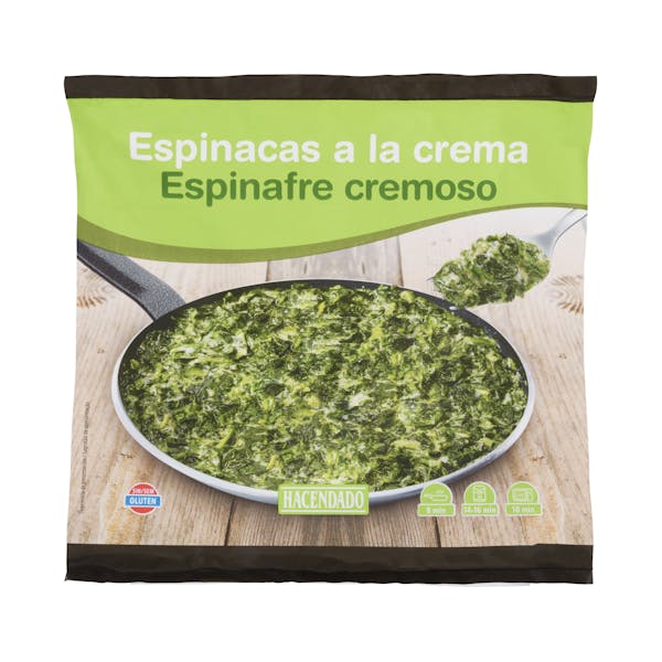 Espinacas a la crema Hacendado ultracongeladas